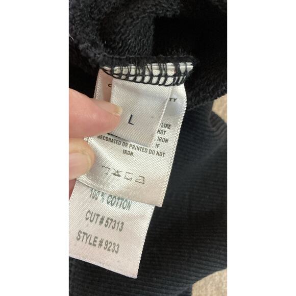 Citizens of Humanity Noeme Turtleneck Sweatshirt Sz L Black Puff Sleeve Modern - Picture 7 of 9